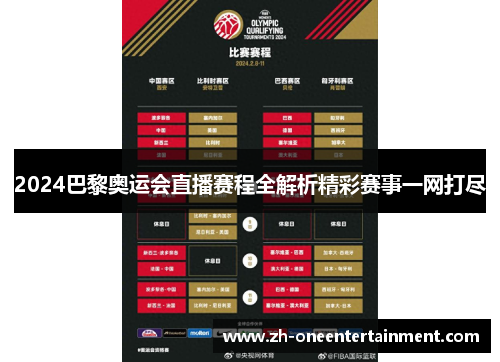 2024巴黎奥运会直播赛程全解析精彩赛事一网打尽